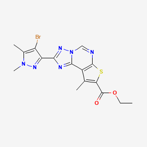 ethyl 2-(4-bromo-1,5-dimethyl-1H-pyrazol-3-yl)-9-methylthieno[3,2-e][1,2,4]triazolo[1,5-c]pyrimidine-8-carboxylate