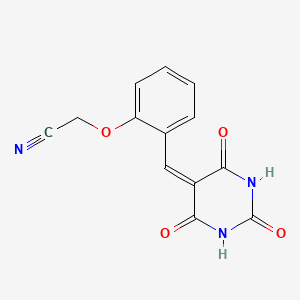 {2-[(2,4,6-trioxotetrahydropyrimidin-5(2H)-ylidene)methyl]phenoxy}acetonitrile