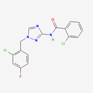 2-chloro-N-[1-(2-chloro-4-fluorobenzyl)-1H-1,2,4-triazol-3-yl]benzamide