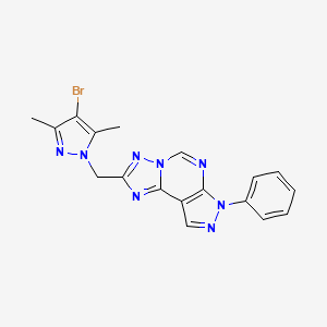 2-[(4-bromo-3,5-dimethyl-1H-pyrazol-1-yl)methyl]-7-phenyl-7H-pyrazolo[4,3-e][1,2,4]triazolo[1,5-c]pyrimidine