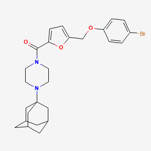 [4-(1-Adamantyl)piperazino]{5-[(4-bromophenoxy)methyl]-2-furyl}methanone