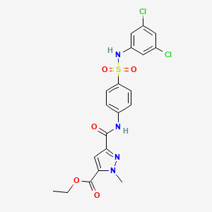 ethyl 3-({4-[(3,5-dichlorophenyl)sulfamoyl]phenyl}carbamoyl)-1-methyl-1H-pyrazole-5-carboxylate