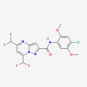 N-(4-chloro-2,5-dimethoxyphenyl)-5,7-bis(difluoromethyl)pyrazolo[1,5-a]pyrimidine-2-carboxamide