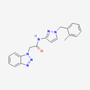 2-(1H-benzotriazol-1-yl)-N-[1-(2-methylbenzyl)-1H-pyrazol-3-yl]acetamide