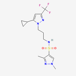 N-{3-[5-cyclopropyl-3-(trifluoromethyl)-1H-pyrazol-1-yl]propyl}-1,3-dimethyl-1H-pyrazole-4-sulfonamide