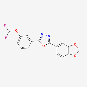 2-(1,3-Benzodioxol-5-yl)-5-[3-(difluoromethoxy)phenyl]-1,3,4-oxadiazole