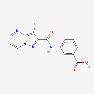 3-{[(3-Chloropyrazolo[1,5-a]pyrimidin-2-yl)carbonyl]amino}benzoic acid