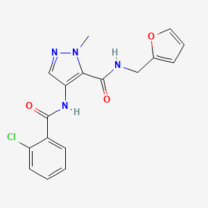 4-{[(2-chlorophenyl)carbonyl]amino}-N-(furan-2-ylmethyl)-1-methyl-1H-pyrazole-5-carboxamide