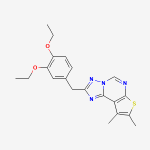 2-(3,4-Diethoxybenzyl)-8,9-dimethylthieno[3,2-e][1,2,4]triazolo[1,5-c]pyrimidine