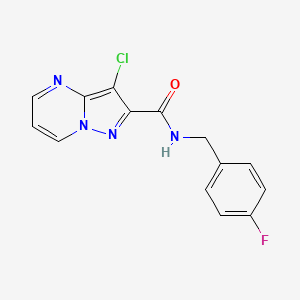 3-chloro-N-(4-fluorobenzyl)pyrazolo[1,5-a]pyrimidine-2-carboxamide