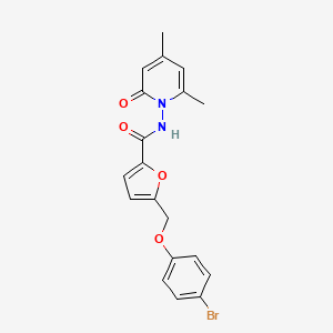 5-[(4-bromophenoxy)methyl]-N-(4,6-dimethyl-2-oxopyridin-1(2H)-yl)furan-2-carboxamide