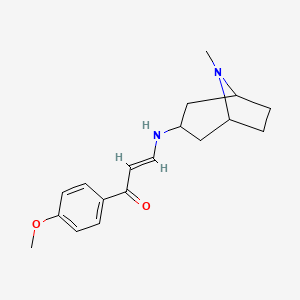 molecular formula C18H24N2O2 B10943450 (2E)-1-(4-methoxyphenyl)-3-[(8-methyl-8-azabicyclo[3.2.1]oct-3-yl)amino]prop-2-en-1-one 