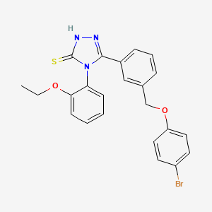 molecular formula C23H20BrN3O2S B10943461 5-{3-[(4-bromophenoxy)methyl]phenyl}-4-(2-ethoxyphenyl)-4H-1,2,4-triazole-3-thiol 