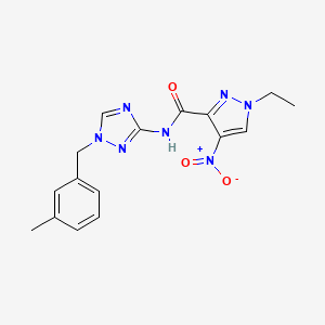 1-ethyl-N-[1-(3-methylbenzyl)-1H-1,2,4-triazol-3-yl]-4-nitro-1H-pyrazole-3-carboxamide