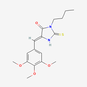 (5Z)-3-butyl-2-thioxo-5-(3,4,5-trimethoxybenzylidene)imidazolidin-4-one