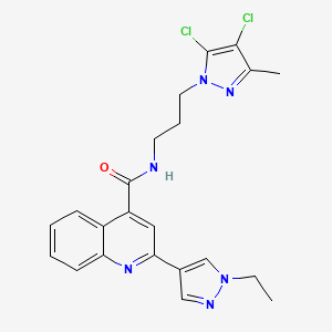 N-[3-(4,5-Dichloro-3-methyl-1H-pyrazol-1-yl)propyl]-2-(1-ethyl-1H-pyrazol-4-yl)-4-quinolinecarboxamide