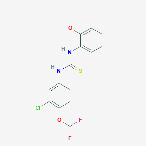 molecular formula C15H13ClF2N2O2S B10943569 1-[3-Chloro-4-(difluoromethoxy)phenyl]-3-(2-methoxyphenyl)thiourea 