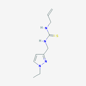 molecular formula C10H16N4S B10943576 1-[(1-ethyl-1H-pyrazol-3-yl)methyl]-3-prop-2-en-1-ylthiourea 