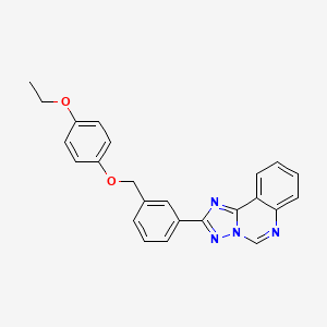 molecular formula C24H20N4O2 B10943621 2-{3-[(4-Ethoxyphenoxy)methyl]phenyl}[1,2,4]triazolo[1,5-c]quinazoline 