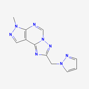 7-methyl-2-(1H-pyrazol-1-ylmethyl)-7H-pyrazolo[4,3-e][1,2,4]triazolo[1,5-c]pyrimidine