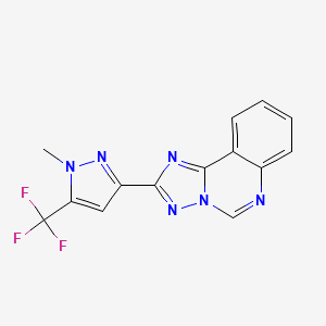 2-[1-methyl-5-(trifluoromethyl)-1H-pyrazol-3-yl][1,2,4]triazolo[1,5-c]quinazoline