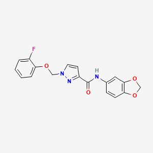 N-(1,3-benzodioxol-5-yl)-1-[(2-fluorophenoxy)methyl]-1H-pyrazole-3-carboxamide