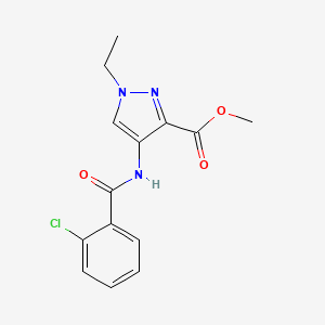 methyl 4-{[(2-chlorophenyl)carbonyl]amino}-1-ethyl-1H-pyrazole-3-carboxylate