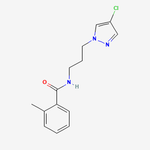 N-[3-(4-chloro-1H-pyrazol-1-yl)propyl]-2-methylbenzamide