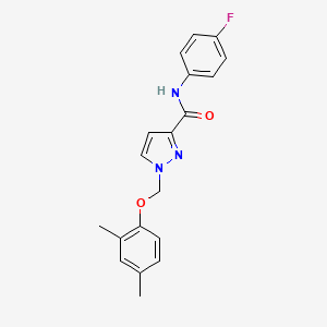 molecular formula C19H18FN3O2 B10943695 1-[(2,4-dimethylphenoxy)methyl]-N-(4-fluorophenyl)-1H-pyrazole-3-carboxamide 