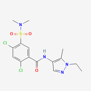 2,4-dichloro-5-(dimethylsulfamoyl)-N-(1-ethyl-5-methyl-1H-pyrazol-4-yl)benzamide