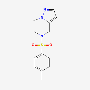 molecular formula C13H17N3O2S B10943748 N,4-dimethyl-N-[(1-methyl-1H-pyrazol-5-yl)methyl]benzenesulfonamide 