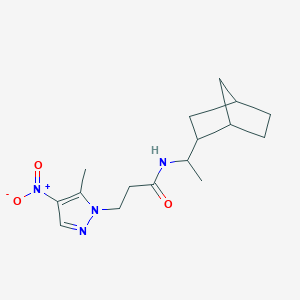 N-[1-(bicyclo[2.2.1]hept-2-yl)ethyl]-3-(5-methyl-4-nitro-1H-pyrazol-1-yl)propanamide