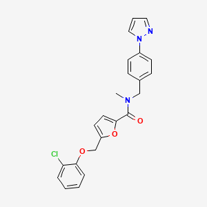 5-[(2-chlorophenoxy)methyl]-N-methyl-N-[4-(1H-pyrazol-1-yl)benzyl]furan-2-carboxamide