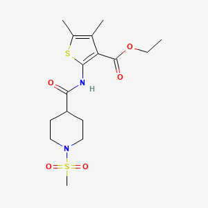 Ethyl 4,5-dimethyl-2-(1-(methylsulfonyl)piperidine-4-carboxamido)thiophene-3-carboxylate