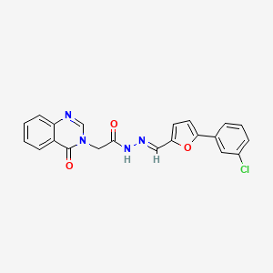 N'-{(E)-[5-(3-chlorophenyl)furan-2-yl]methylidene}-2-(4-oxoquinazolin-3(4H)-yl)acetohydrazide