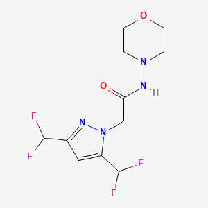 molecular formula C11H14F4N4O2 B10943845 2-[3,5-bis(difluoromethyl)-1H-pyrazol-1-yl]-N-(morpholin-4-yl)acetamide 