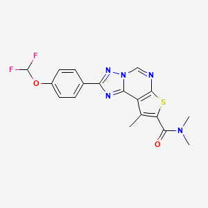 2-[4-(difluoromethoxy)phenyl]-N,N,9-trimethylthieno[3,2-e][1,2,4]triazolo[1,5-c]pyrimidine-8-carboxamide