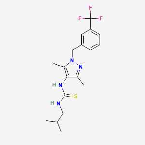 1-{3,5-dimethyl-1-[3-(trifluoromethyl)benzyl]-1H-pyrazol-4-yl}-3-(2-methylpropyl)thiourea