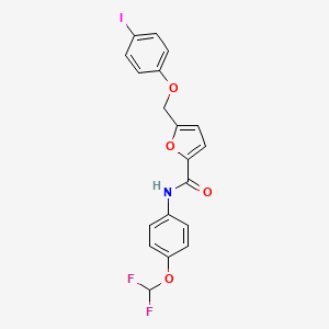 N-[4-(difluoromethoxy)phenyl]-5-[(4-iodophenoxy)methyl]furan-2-carboxamide