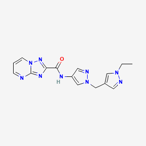 N-{1-[(1-ethyl-1H-pyrazol-4-yl)methyl]-1H-pyrazol-4-yl}[1,2,4]triazolo[1,5-a]pyrimidine-2-carboxamide