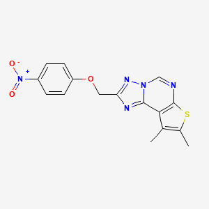 8,9-Dimethyl-2-[(4-nitrophenoxy)methyl]thieno[3,2-e][1,2,4]triazolo[1,5-c]pyrimidine