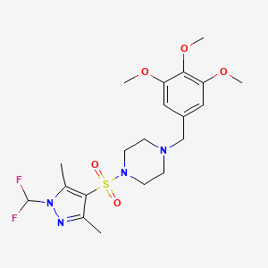 1-{[1-(difluoromethyl)-3,5-dimethyl-1H-pyrazol-4-yl]sulfonyl}-4-(3,4,5-trimethoxybenzyl)piperazine