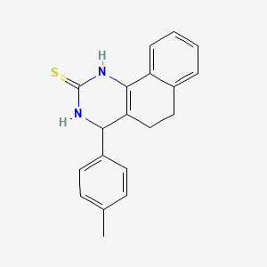 4-(4-methylphenyl)-3,4,5,6-tetrahydrobenzo[h]quinazoline-2(1H)-thione