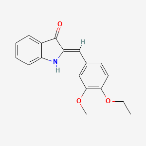 molecular formula C18H17NO3 B10944047 (2Z)-2-(4-ethoxy-3-methoxybenzylidene)-1,2-dihydro-3H-indol-3-one 