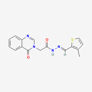 N'-[(E)-(3-methylthiophen-2-yl)methylidene]-2-(4-oxoquinazolin-3(4H)-yl)acetohydrazide