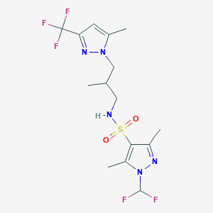 1-(difluoromethyl)-3,5-dimethyl-N-{2-methyl-3-[5-methyl-3-(trifluoromethyl)-1H-pyrazol-1-yl]propyl}-1H-pyrazole-4-sulfonamide