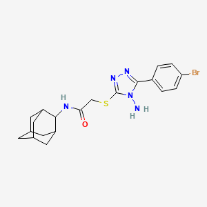 molecular formula C20H24BrN5OS B10944174 N-(2-Adamantyl)-2-{[4-amino-5-(4-bromophenyl)-4H-1,2,4-triazol-3-YL]sulfanyl}acetamide 