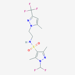 1-(difluoromethyl)-3,5-dimethyl-N-{2-[5-methyl-3-(trifluoromethyl)-1H-pyrazol-1-yl]ethyl}-1H-pyrazole-4-sulfonamide