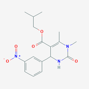 molecular formula C17H21N3O5 B10944196 2-Methylpropyl 1,6-dimethyl-4-(3-nitrophenyl)-2-oxo-1,2,3,4-tetrahydropyrimidine-5-carboxylate 