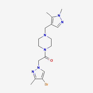 2-(4-bromo-3-methyl-1H-pyrazol-1-yl)-1-{4-[(1,5-dimethyl-1H-pyrazol-4-yl)methyl]piperazin-1-yl}ethanone